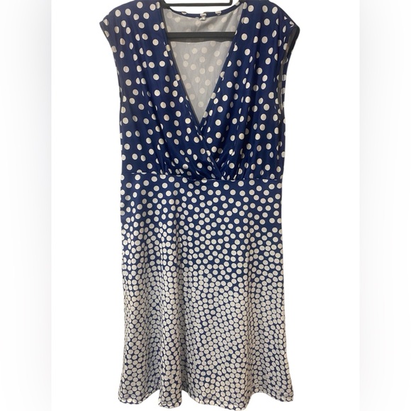 Dresses & Skirts - Navy Blue Polka Dot Dress